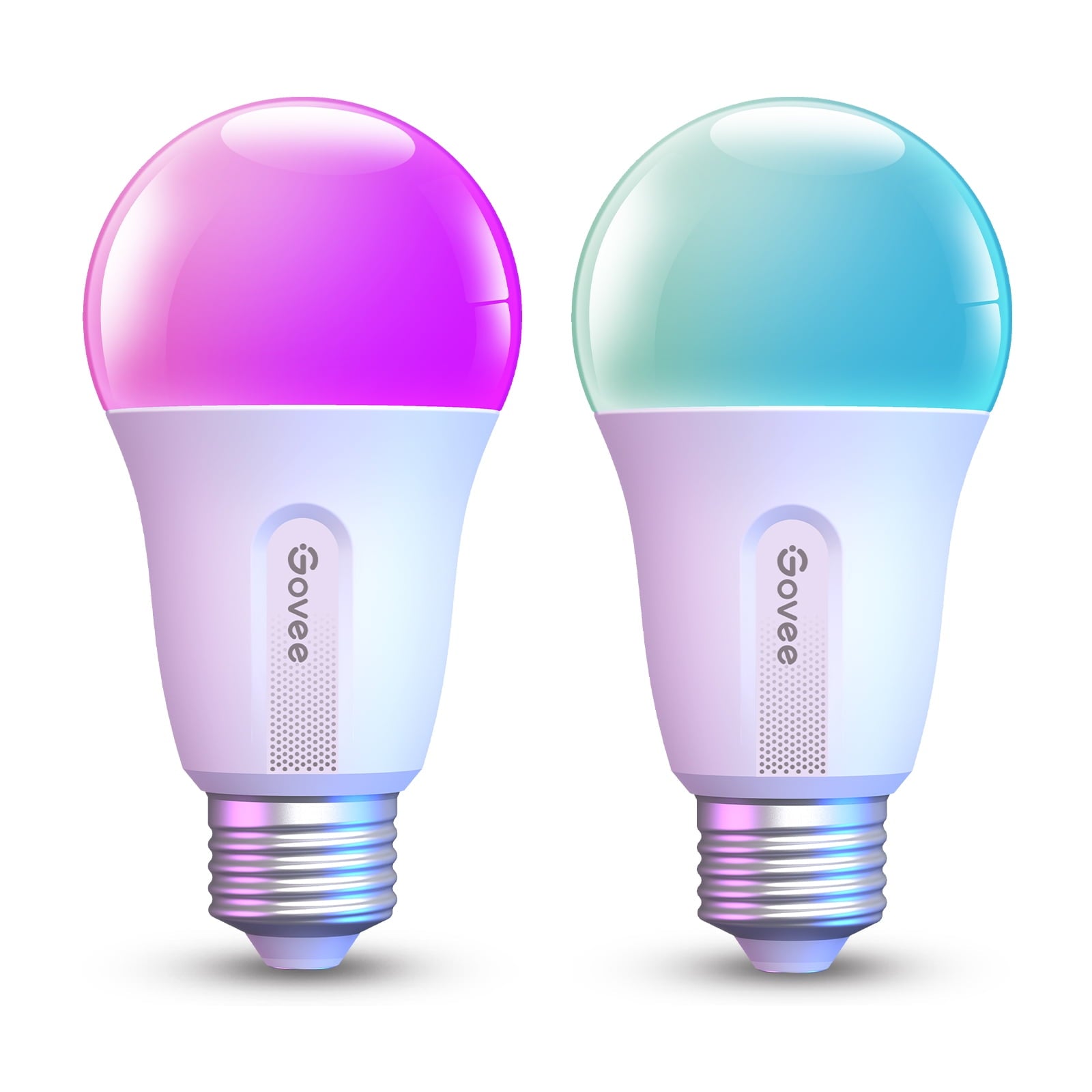 Govee Smart LED Bulbs A19 800LM, 9W RGBWW Color-Changing Light Bulbs, E26 Base, 2-Pack, WiFi + Bluetooth