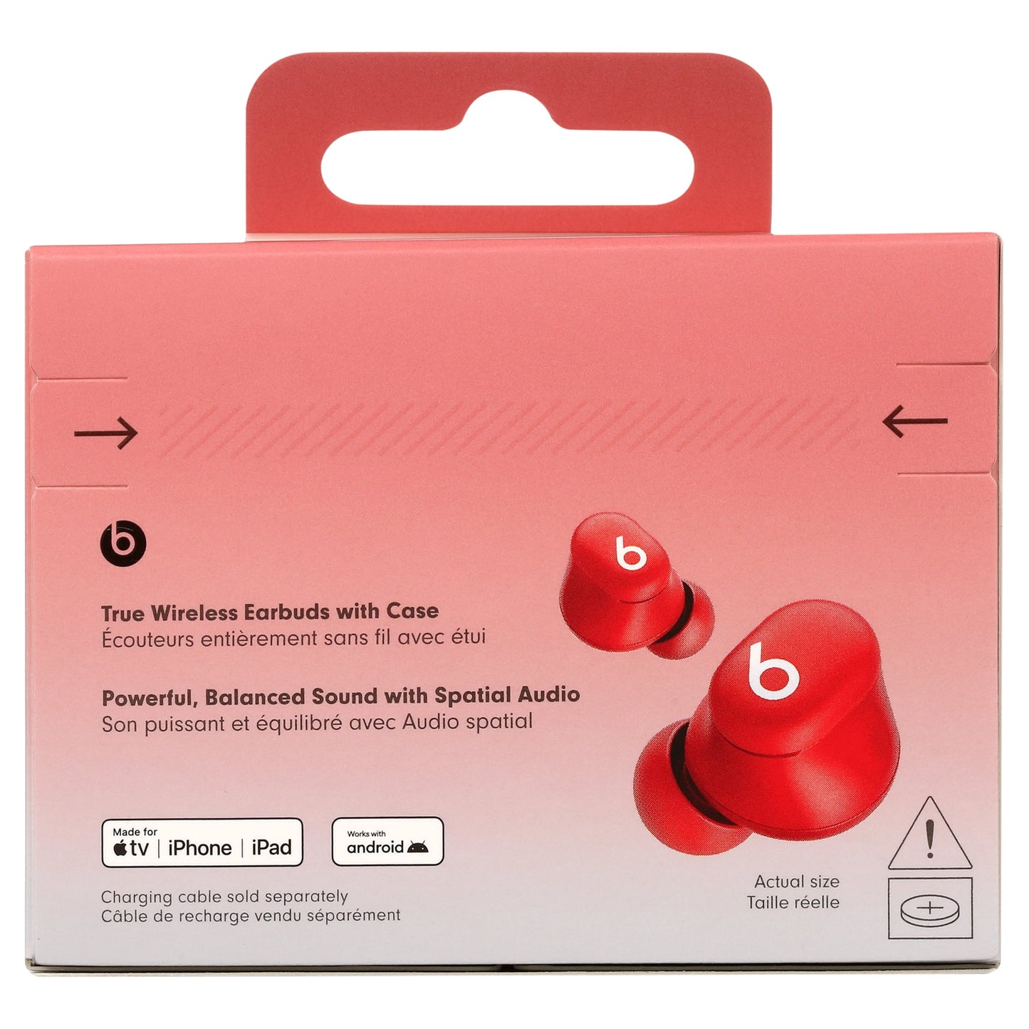 Beats by Dr. Dre Beats Solo Buds Bluetooth In-Ear Earbuds, Transparent Red