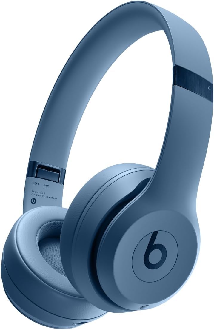 Beats Solo 4 - Wireless Bluetooth On-Ear Headphones, Apple & Android Compatible, Up to 50 Hours of Battery Life - Matte Black (Renewed Premium)