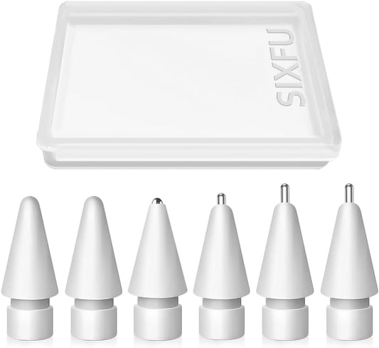 Upgraded Tips for Apple Pencil, Mix Replacement Pencil Tips for Apple Pencil 2nd/ 1st Gen/USB-C/Pencil Pro Tips(6 PCS)
