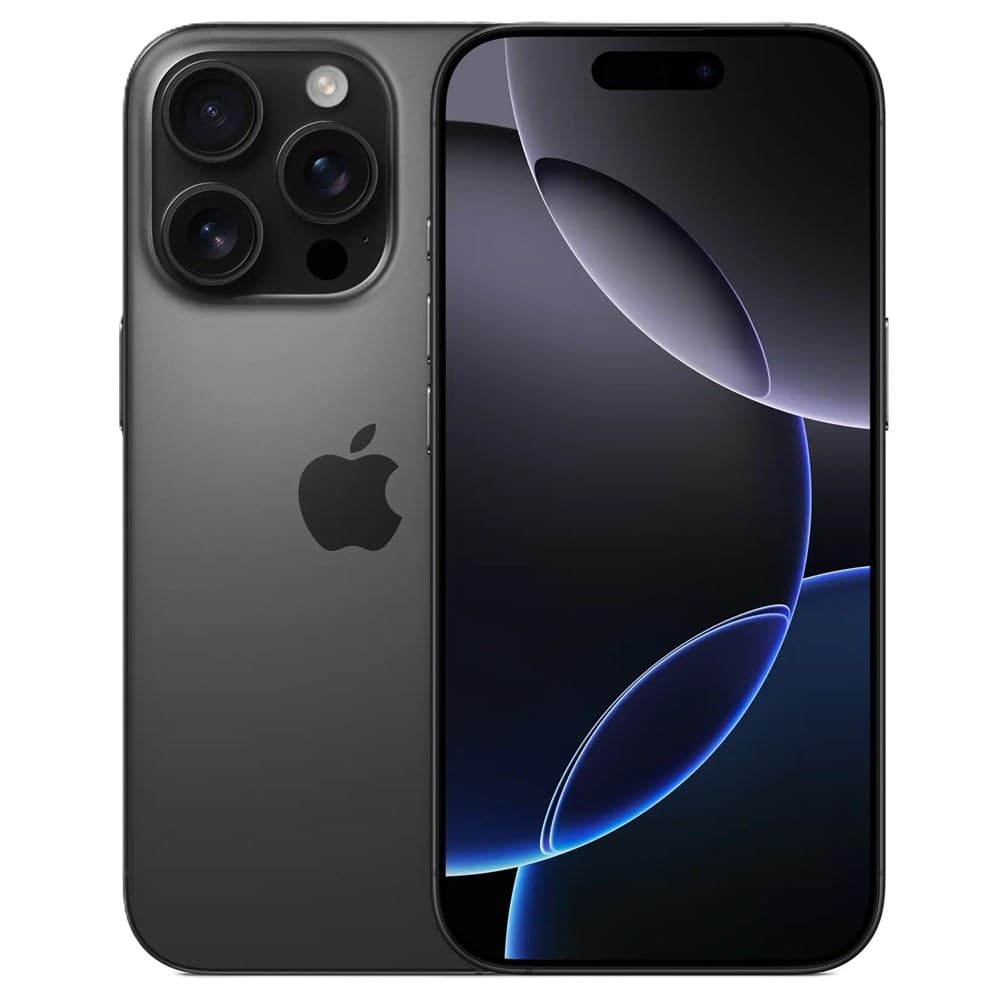 Apple iPhone 16 Pro Max, US Version, 256GB, Black Titanium - Unlocked (Renewed)