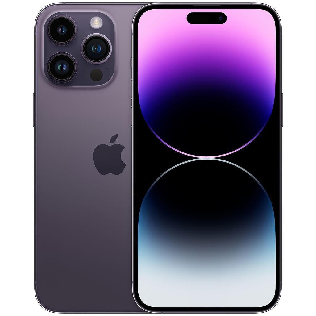 Apple iPhone 14 Pro, 128GB, Deep Purple - Unlocked (Renewed)
