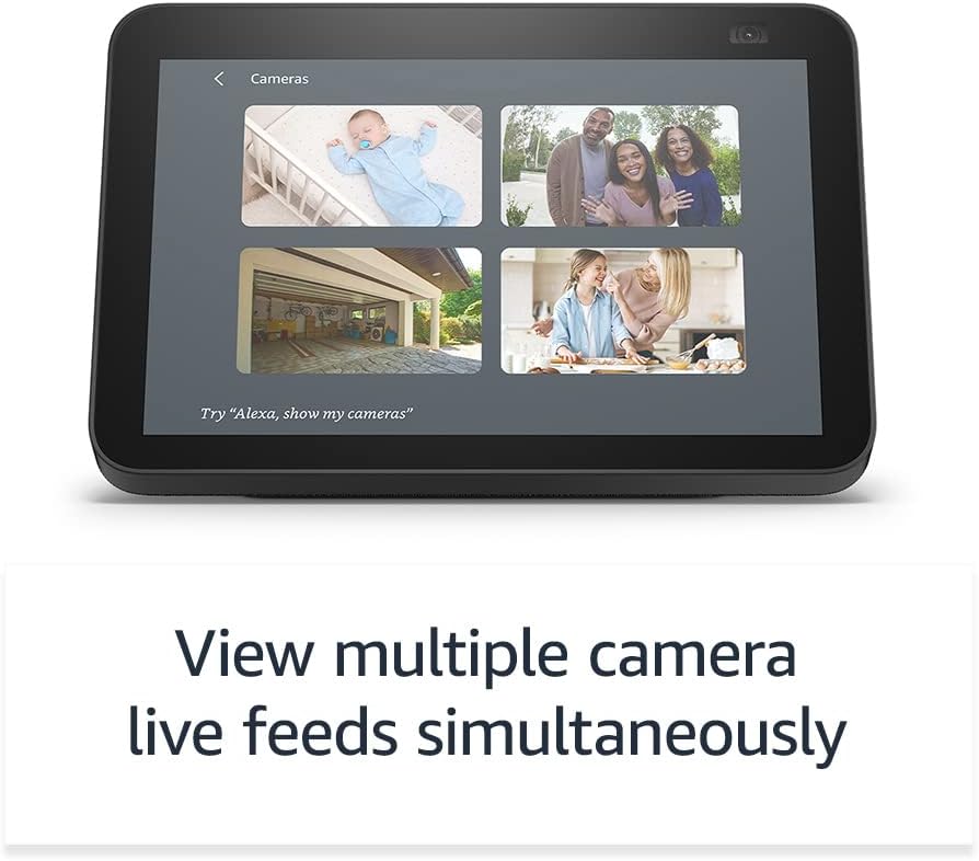 Like-New Echo Show 8 (2nd Gen, 2021 release) | HD smart display with Alexa and 13 MP camera | Glacier White