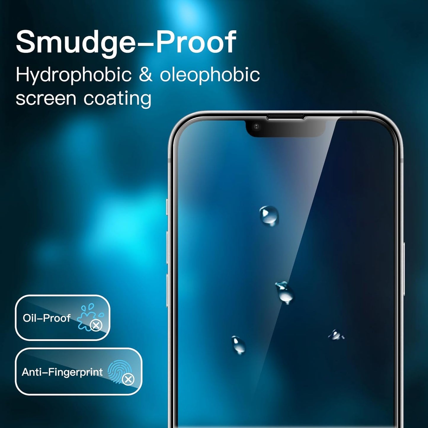 JETech Full Coverage Screen Protector for iPhone 16e 6.1-Inch 2025, 9H Tempered Glass Film, Case-Friendly, HD Clear, 3-Pack