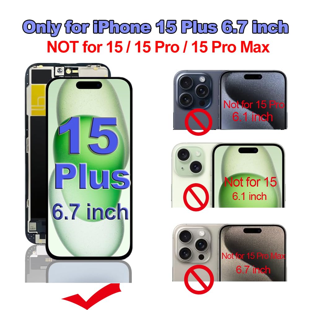 for iPhone XR Screen Replacement 6.1 inch,LCD Display Touch Screen Digitizer Assembly with Repair Tools, Compatible with Model A1984, A2105, A2106, A2108