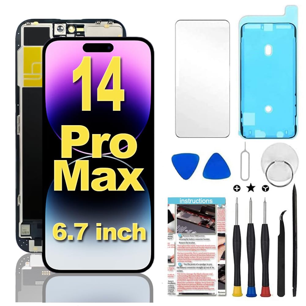 for iPhone XR Screen Replacement 6.1 inch,LCD Display Touch Screen Digitizer Assembly with Repair Tools, Compatible with Model A1984, A2105, A2106, A2108