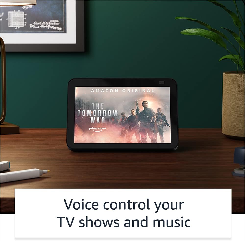 Like-New Echo Show 8 (2nd Gen, 2021 release) | HD smart display with Alexa and 13 MP camera | Glacier White
