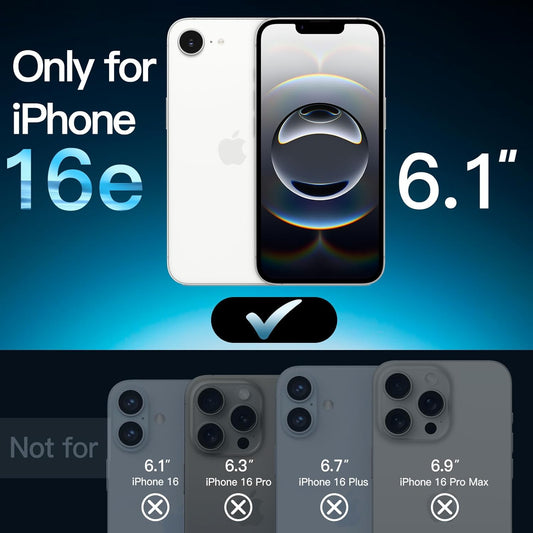 JETech Full Coverage Screen Protector for iPhone 16e 6.1-Inch 2025, 9H Tempered Glass Film, Case-Friendly, HD Clear, 3-Pack