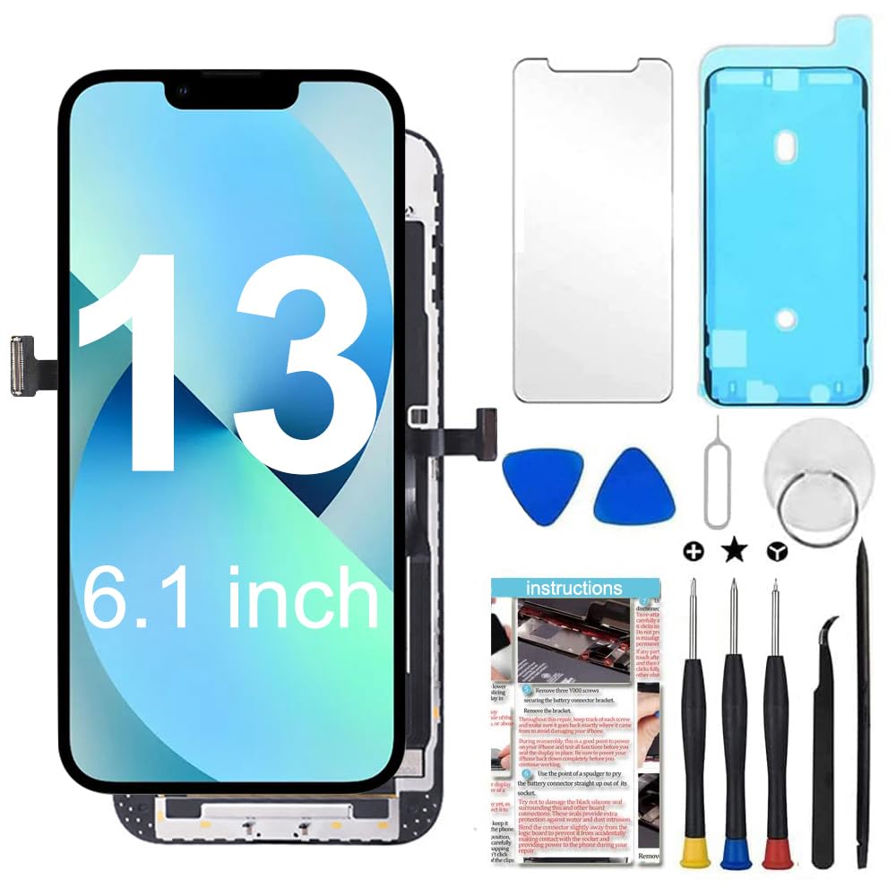 for iPhone XR Screen Replacement 6.1 inch,LCD Display Touch Screen Digitizer Assembly with Repair Tools, Compatible with Model A1984, A2105, A2106, A2108