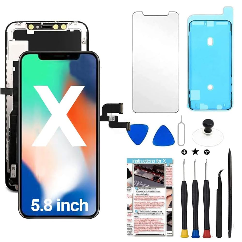 for iPhone XR Screen Replacement 6.1 inch,LCD Display Touch Screen Digitizer Assembly with Repair Tools, Compatible with Model A1984, A2105, A2106, A2108