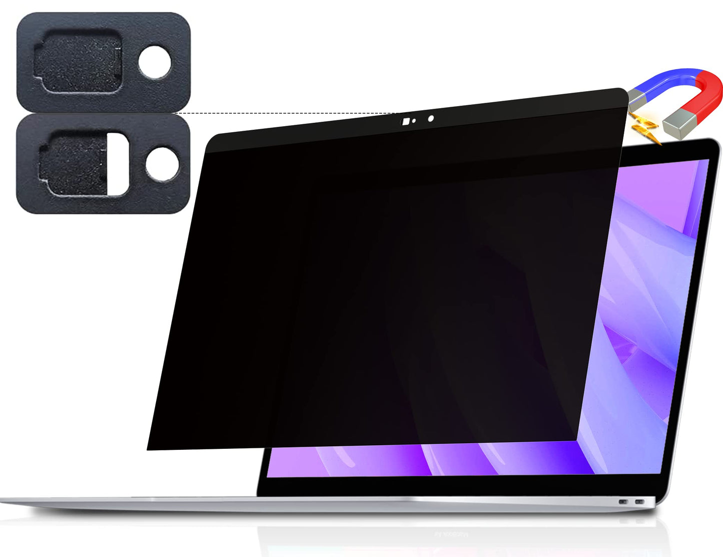 Magnetic Privacy Screen for Macbook Pro 13 Inch (2016-2022, M1, M2) / Macbook Air 13 in (2018-2021, M1), Removable Anti Blue Light Glare Filter for Mac 13In Laptop