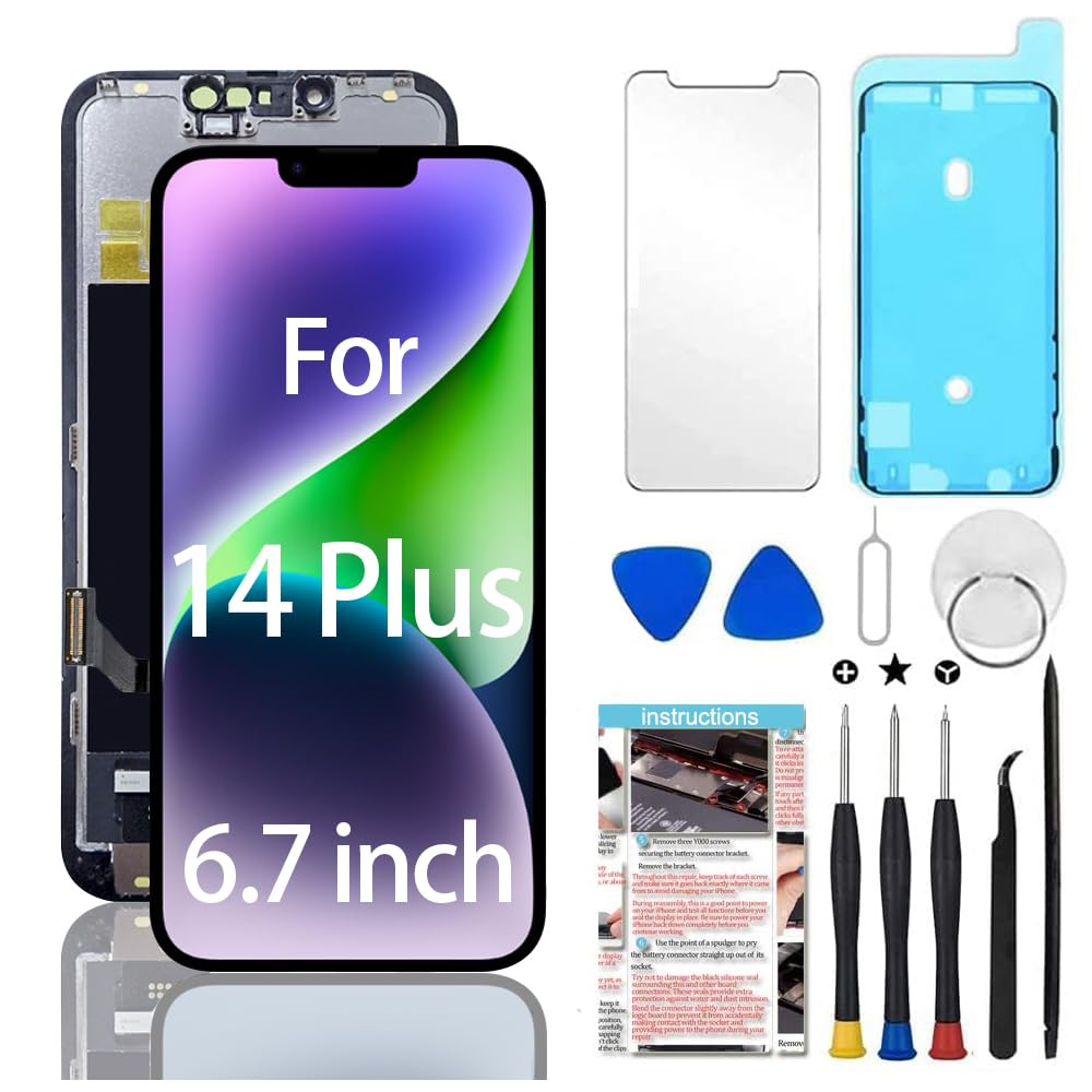 for iPhone XR Screen Replacement 6.1 inch,LCD Display Touch Screen Digitizer Assembly with Repair Tools, Compatible with Model A1984, A2105, A2106, A2108