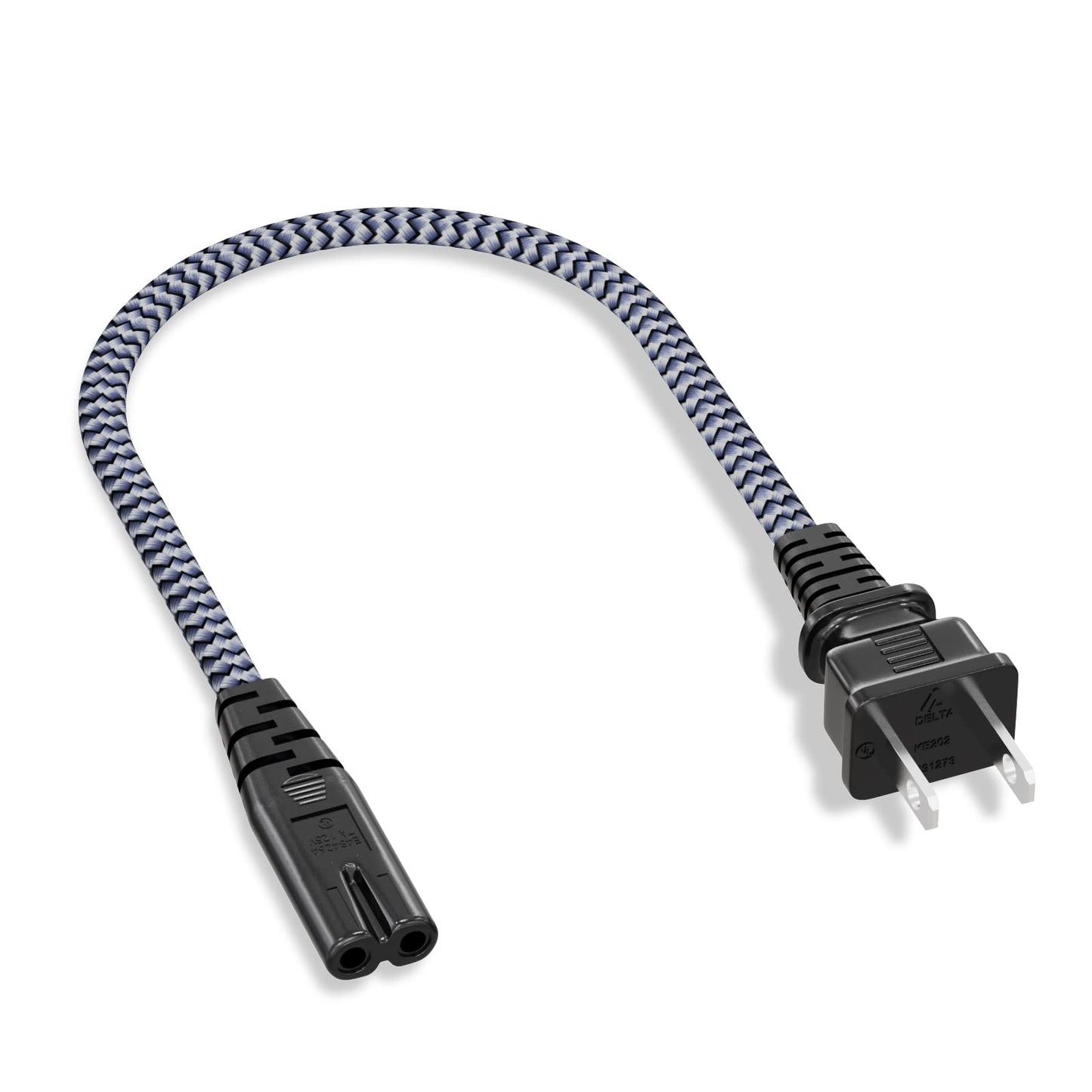 Power Cord, Goalfish 6.6ft/2m AC Power Cable 7A 125V TV Power Cord 18AWG 2 Prong Power Cable Replacement for Sony PS4, PS5 Game Console, Speaker, Monitor, HDTV, 4K TV, Printer, Laptop Power Supply