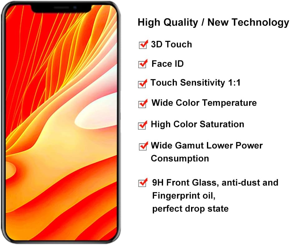 for iPhone XR Screen Replacement 6.1 inch,LCD Display Touch Screen Digitizer Assembly with Repair Tools, Compatible with Model A1984, A2105, A2106, A2108