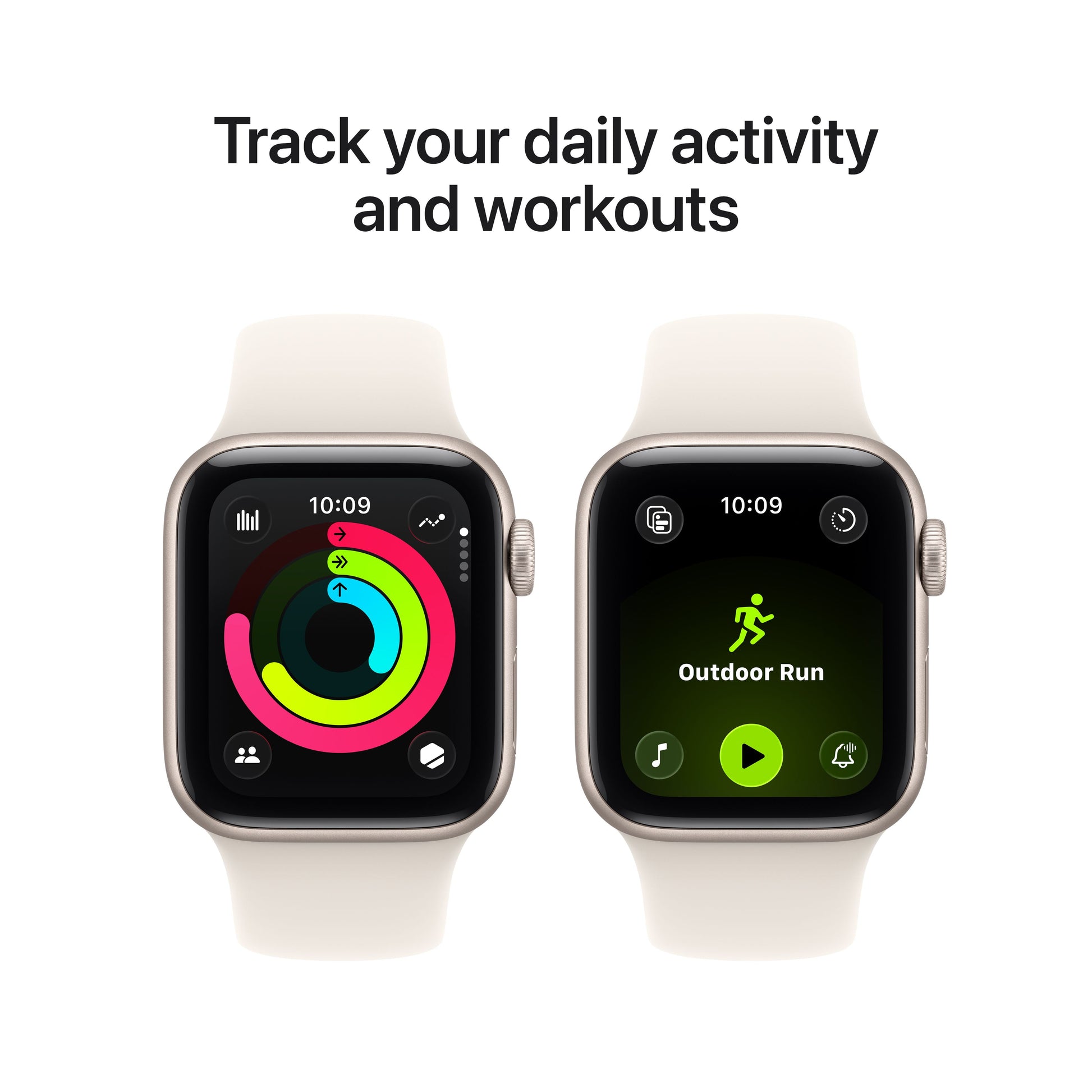 Apple Watch SE 3 GPS 40mm Starlight Aluminum Case with Starlight Sport Band - S/M