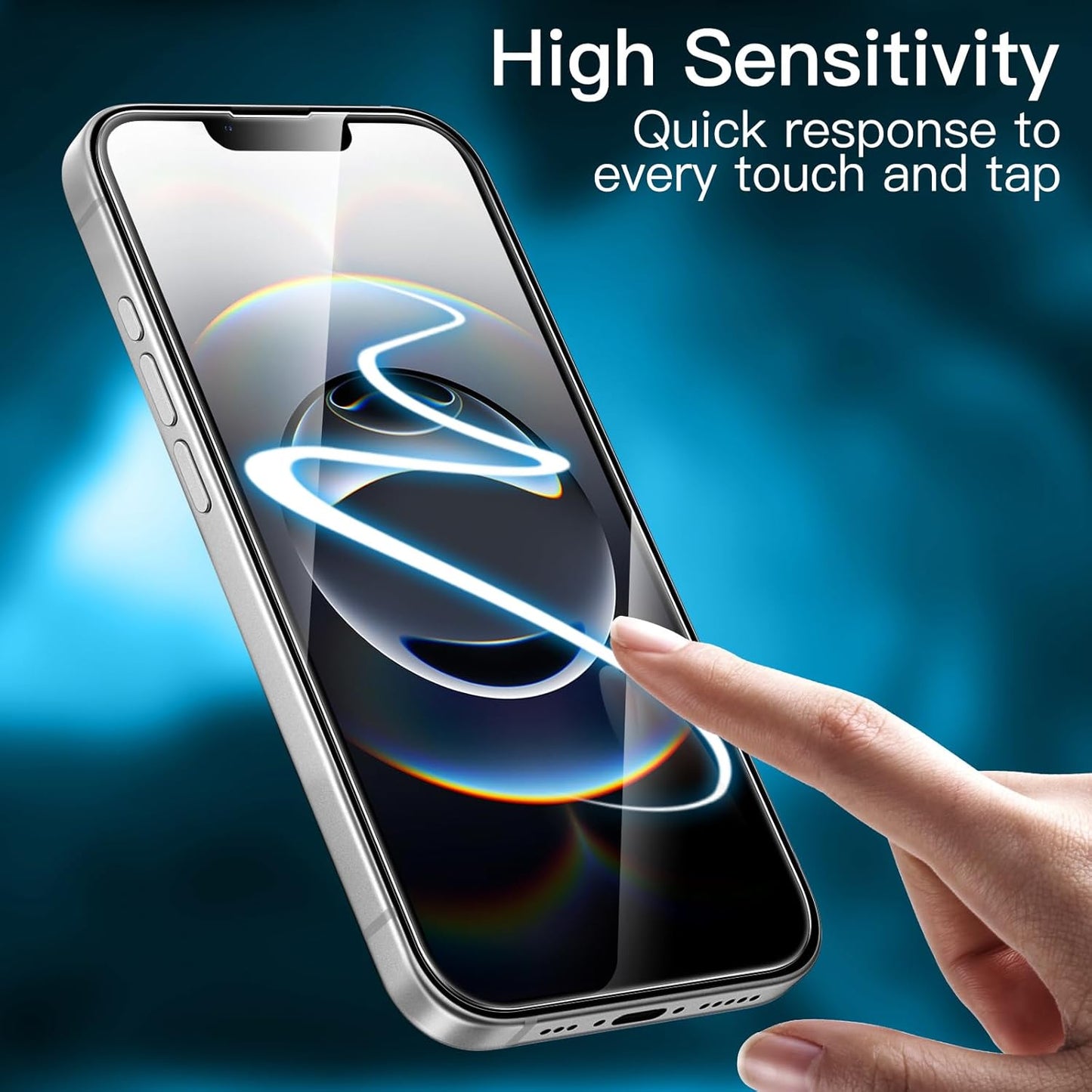 JETech Full Coverage Screen Protector for iPhone 16e 6.1-Inch 2025, 9H Tempered Glass Film, Case-Friendly, HD Clear, 3-Pack