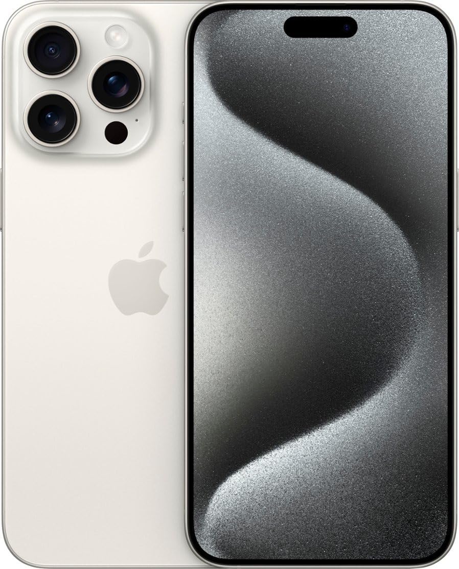 Apple iPhone 15 Pro Max, 256GB, Black Titanium - Unlocked (Renewed)