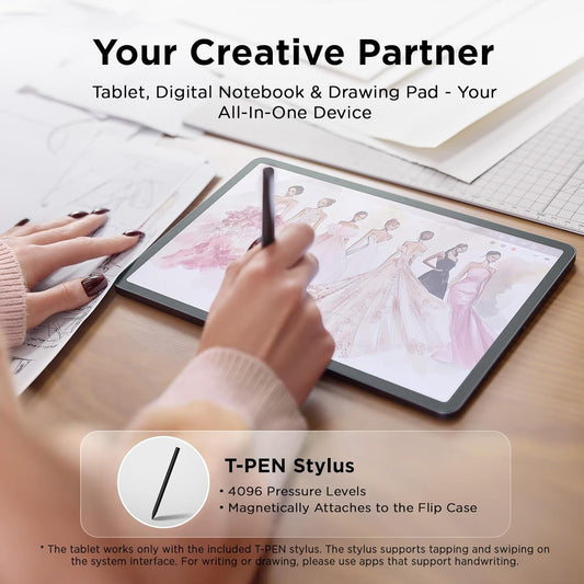 TCL NXTPAPER 11 Plus Android Tablet, 11.5" 120Hz 2.2K Drawing Pad & Digital Notebook, Stylus Included, NXTPAPER 4.0 Display, AI Tools, 8+8GB RAM, 256GB Storage, 8000mAh Battery, Onyx Black