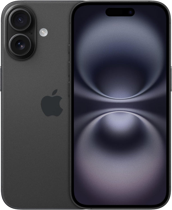 Apple iPhone 16, US Version, 128GB, Black - Unlocked (Renewed)