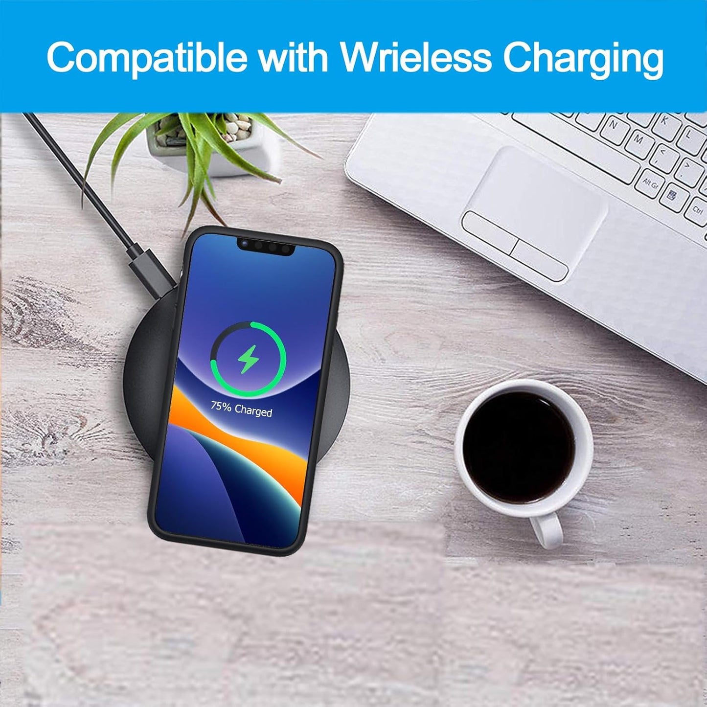 Battery Case for iPhone 16e, Upgraded 10000mAh Pack Rechargeable Charger Case with Wireless Charging Compatible for iPhone 16e (6.1 inch) External Battery Charging Cover(Black)
