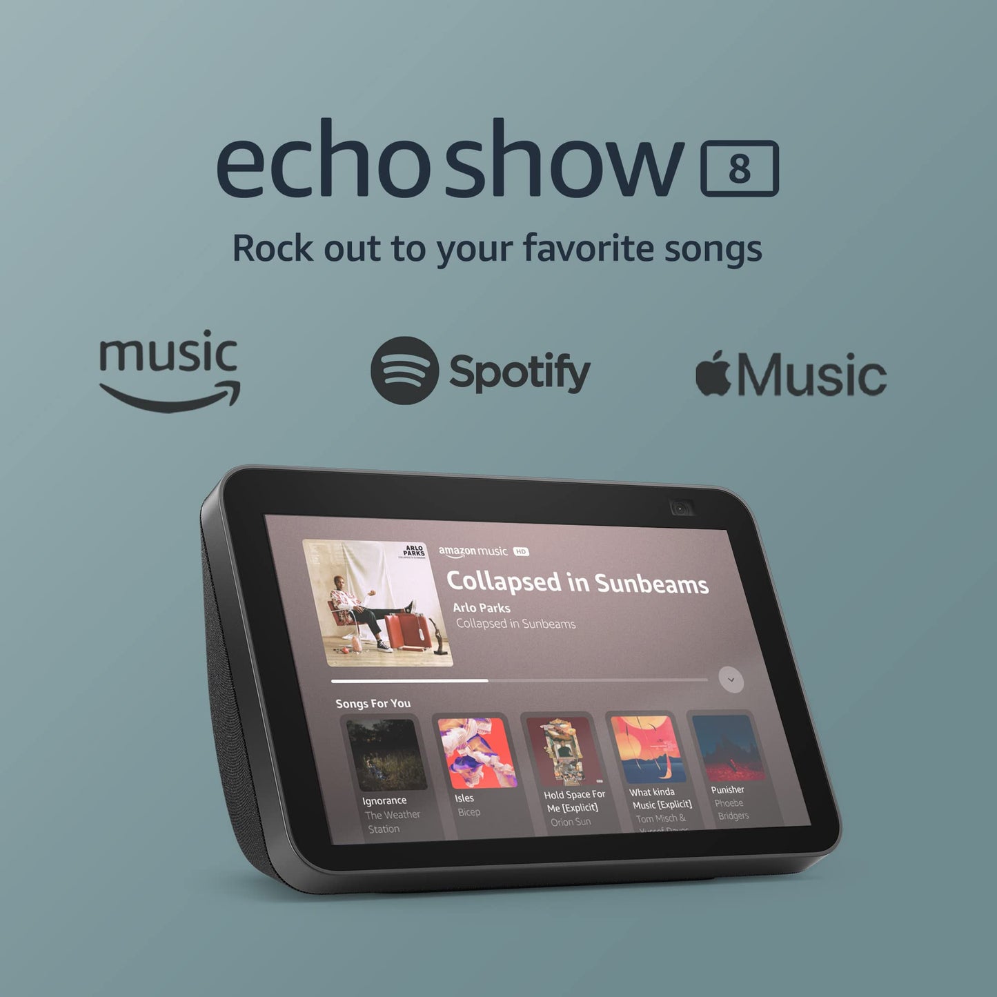 Like-New Echo Show 8 (2nd Gen, 2021 release) | HD smart display with Alexa and 13 MP camera | Glacier White
