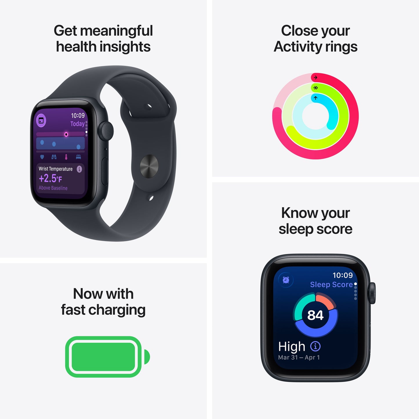 Apple Watch SE 3 GPS 40mm Starlight Aluminum Case with Starlight Sport Band - S/M