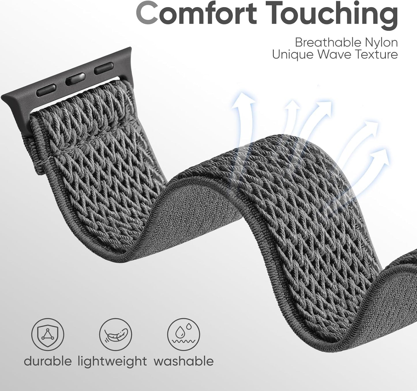 4 Pack Stretchy Nylon Band Compatible with Apple Watch Bands for Men Women 44mm 40mm 41mm 42mm 45mm 46mm 49mm 38mm, Braided Solo Loop Elastic Strap for iWatch Ultra 3 2 Series 11 10 9 8 7 6 5 4 SE 3