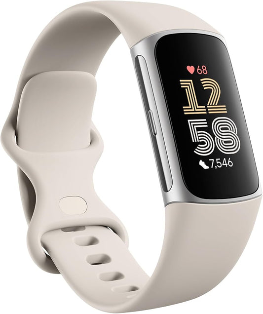 Fitbit Charge 6 Fitness Tracker with Heart Rate, GPS, Premium Membership, Health Tools - Obsidian/Black