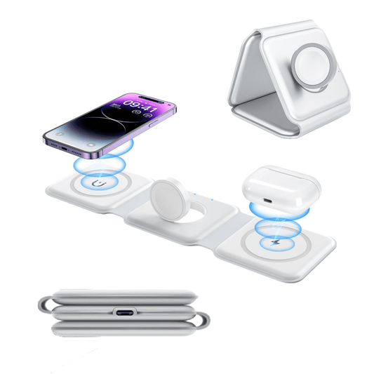 Restored Apple Watch Series 5 Bundle - 44mm GPS Space Gray (2019) - 3-in-1 MagSafe Charger, Protective Case & 6 Bands Included (Refurbished)