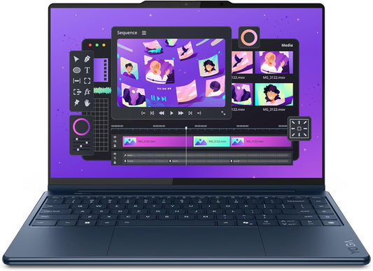 Lenovo Yoga 9i 2-in-1 Copilot+ Laptop, Intel Ultra 7-258V, 32 GB LPDDR5x RAM, 1 TB PCIe SSD, 14" 3K (2880x1800) Oled Touchscreen Display, Intel Arc Graphics, Backlit Keyboard, W11 Home, Cosmic Blue