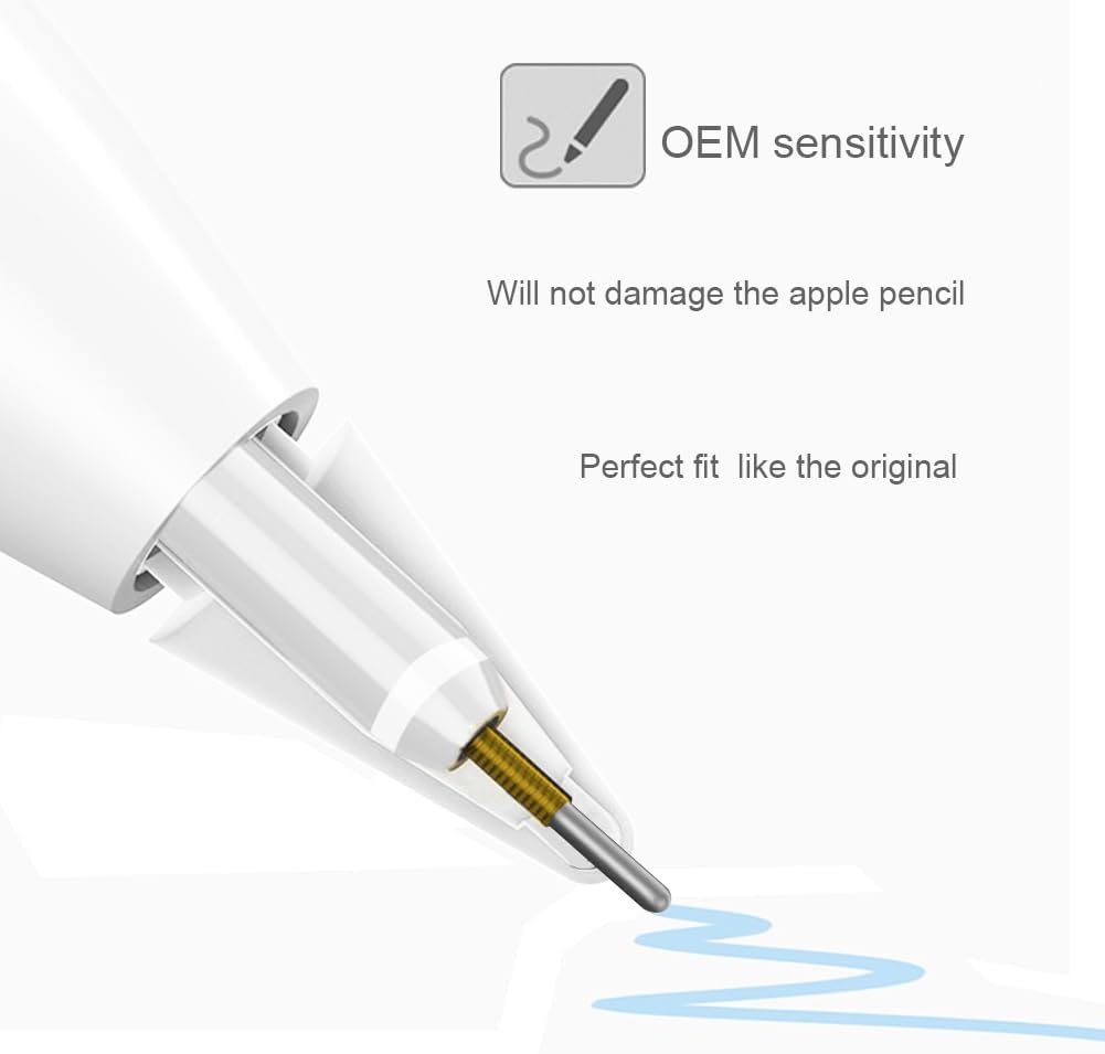 Upgraded Tips for Apple Pencil, Mix Replacement Pencil Tips for Apple Pencil 2nd/ 1st Gen/USB-C/Pencil Pro Tips(6 PCS)