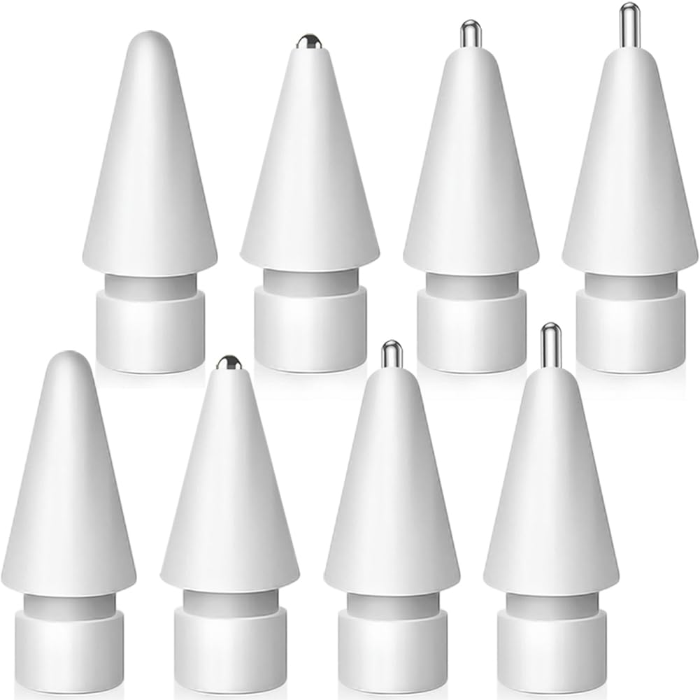 Upgraded Tips for Apple Pencil, Mix Replacement Pencil Tips for Apple Pencil 2nd/ 1st Gen/USB-C/Pencil Pro Tips(6 PCS)