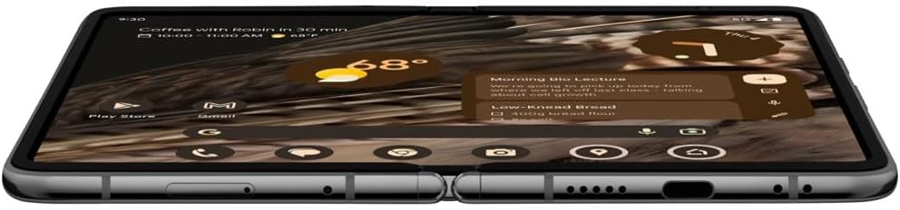 Google Pixel Fold - Unlocked Android 5G Smartphone with Telephoto Lens and Ultrawide Lens - Foldable Display - 24-Hour Battery - Obsidian - 256 GB (Renewed)