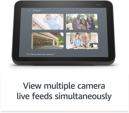 Like-New Echo Show 8 (2nd Gen, 2021 release) | HD smart display with Alexa and 13 MP camera | Glacier White