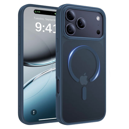 Magnetic for iPhone 17 Case, [Anti-Slip] [Military-Grade Drop Protection] [Camera Protection] Skin-Friendly Slim Translucent Shockproof Protective for iPhone 17 Phone Case, Crystal Clear