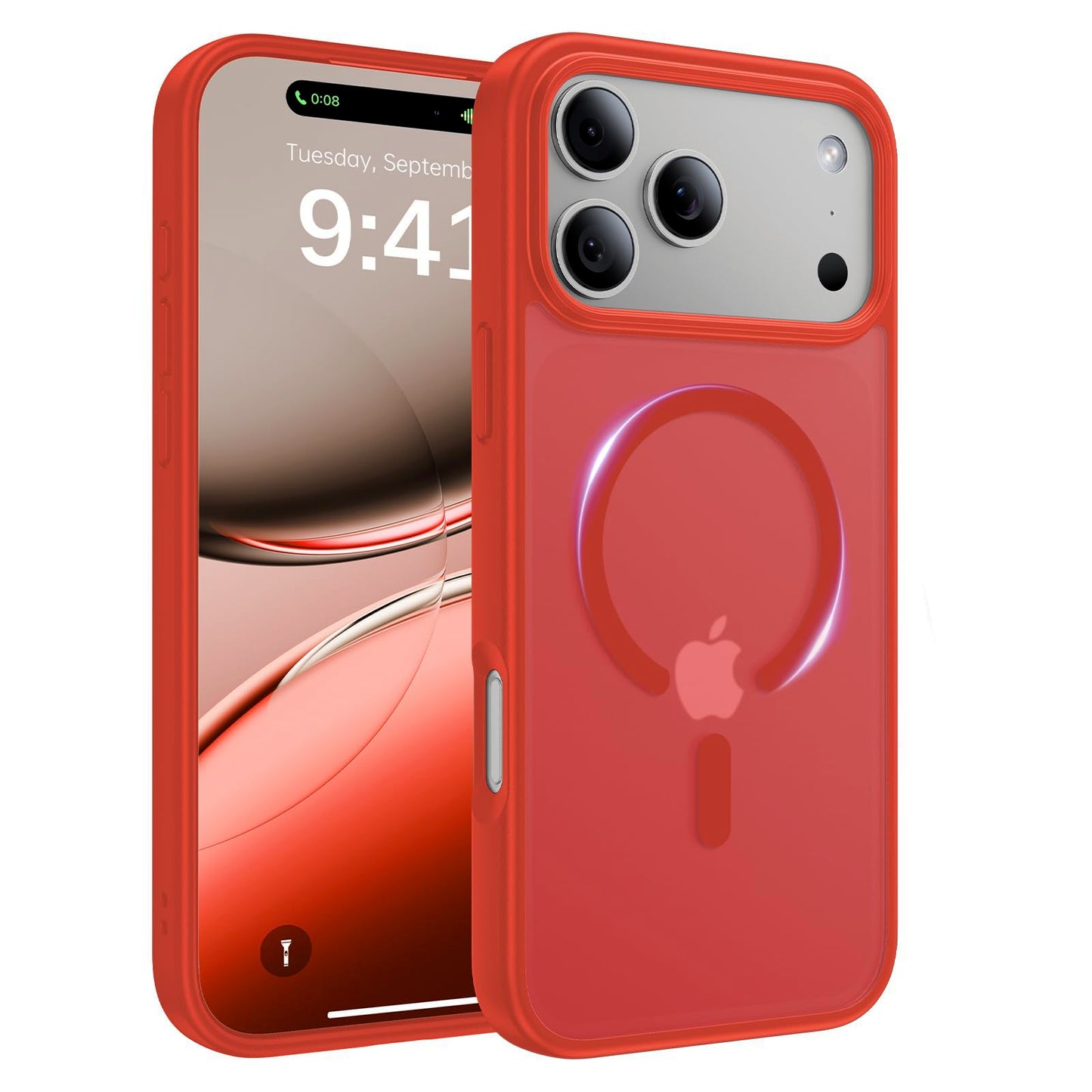 Magnetic for iPhone 17 Case, [Anti-Slip] [Military-Grade Drop Protection] [Camera Protection] Skin-Friendly Slim Translucent Shockproof Protective for iPhone 17 Phone Case, Crystal Clear