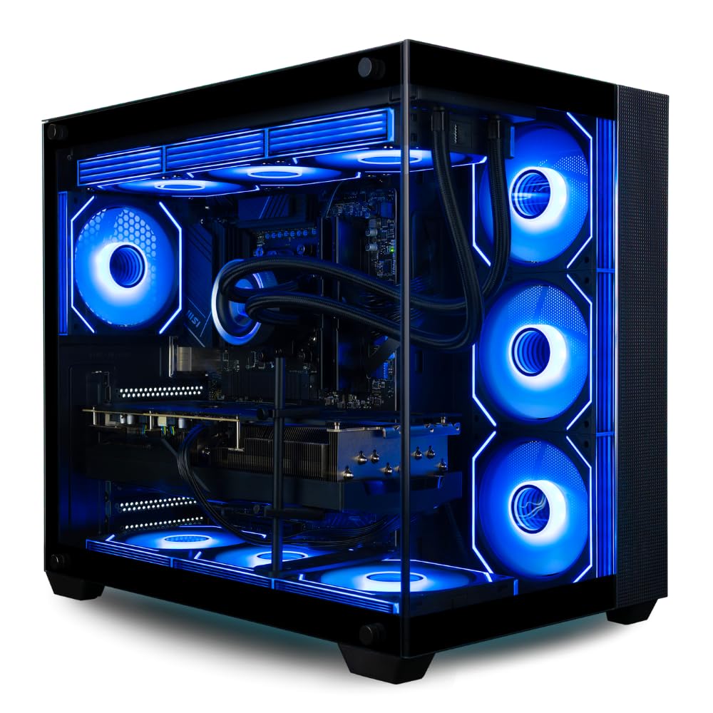 Panorama XL RTX 5090 Gaming Desktop - Intel Core Ultra 9 285K, 96GB DDR5 RAM, 4TB NVMe Gen4 SSD, WiFi 6E + BT 5.4, HDMI, RJ45, Windows 11 Pro - Best 2024 RGB Prebuilt Tower Computer for Gamers