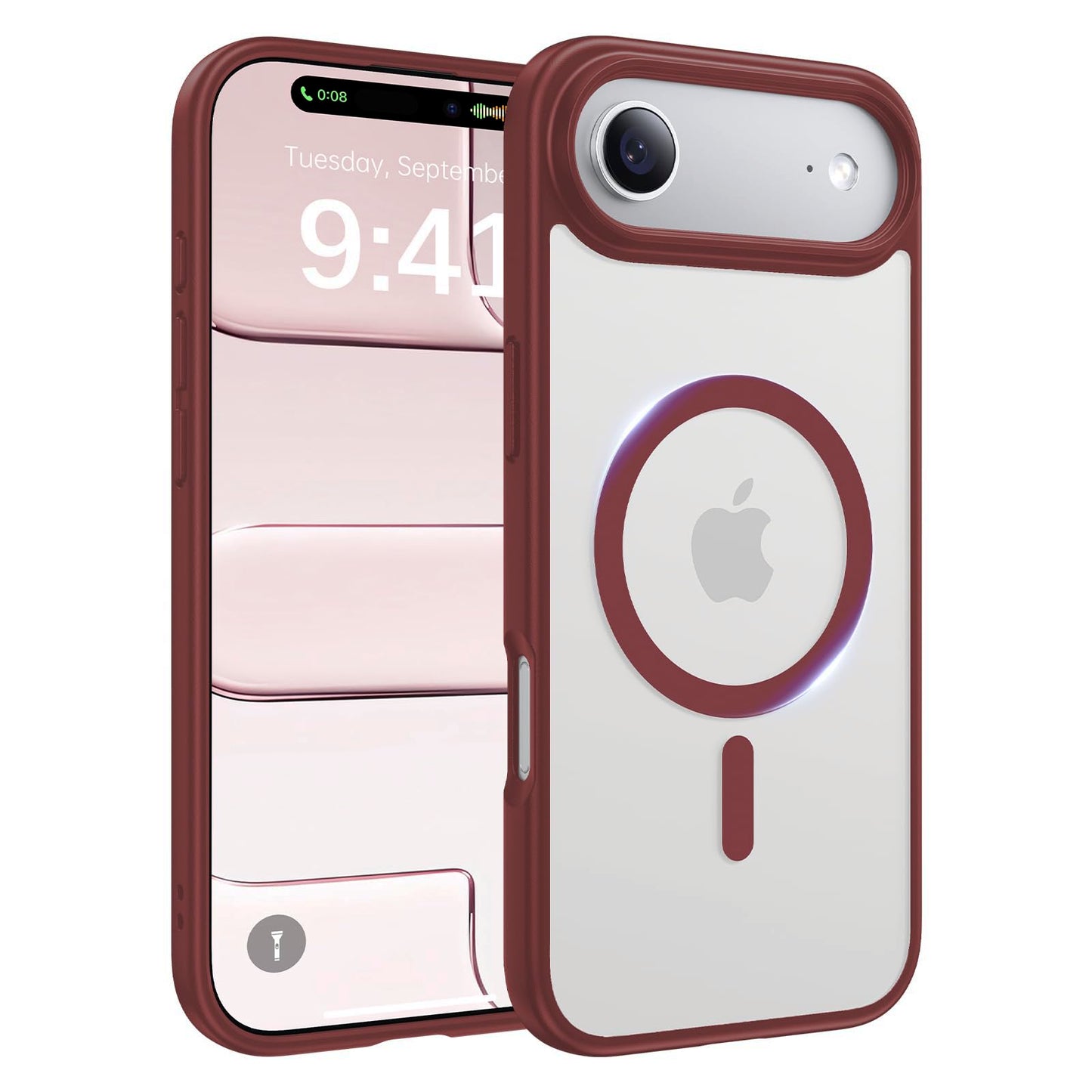 Magnetic for iPhone 17 Case, [Anti-Slip] [Military-Grade Drop Protection] [Camera Protection] Skin-Friendly Slim Translucent Shockproof Protective for iPhone 17 Phone Case, Crystal Clear