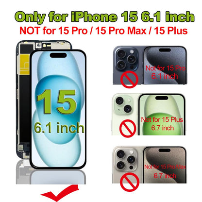 for iPhone XR Screen Replacement 6.1 inch,LCD Display Touch Screen Digitizer Assembly with Repair Tools, Compatible with Model A1984, A2105, A2106, A2108