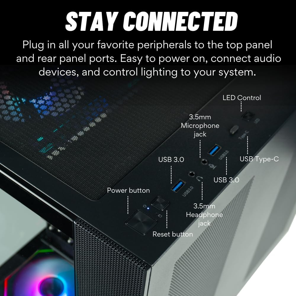Panorama XL RTX 5090 Gaming Desktop - Intel Core Ultra 9 285K, 96GB DDR5 RAM, 4TB NVMe Gen4 SSD, WiFi 6E + BT 5.4, HDMI, RJ45, Windows 11 Pro - Best 2024 RGB Prebuilt Tower Computer for Gamers