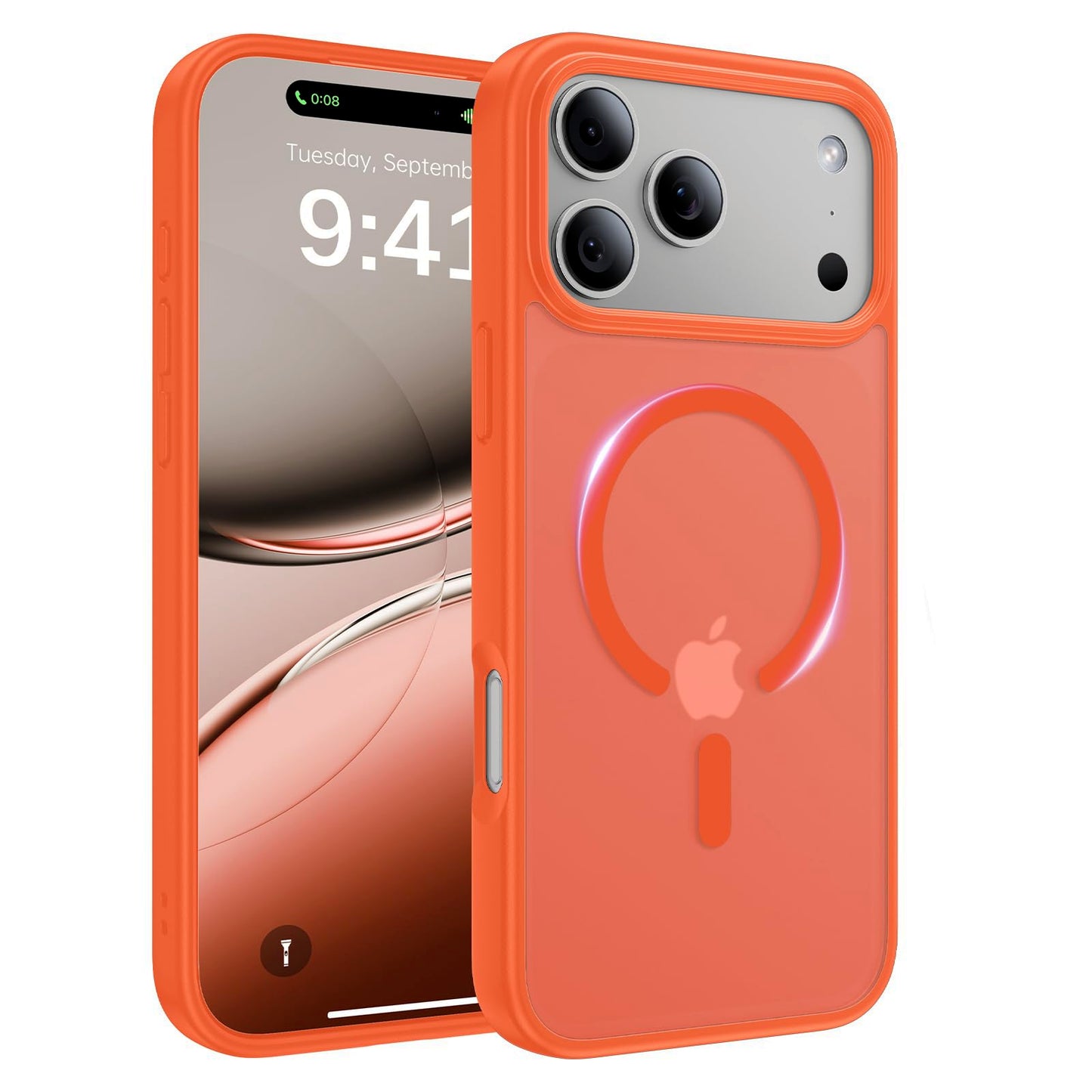 Magnetic for iPhone 17 Case, [Anti-Slip] [Military-Grade Drop Protection] [Camera Protection] Skin-Friendly Slim Translucent Shockproof Protective for iPhone 17 Phone Case, Crystal Clear