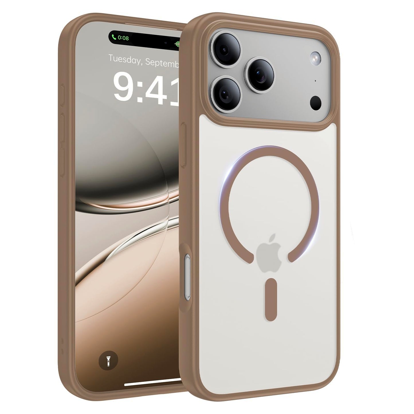Magnetic for iPhone 17 Case, [Anti-Slip] [Military-Grade Drop Protection] [Camera Protection] Skin-Friendly Slim Translucent Shockproof Protective for iPhone 17 Phone Case, Crystal Clear