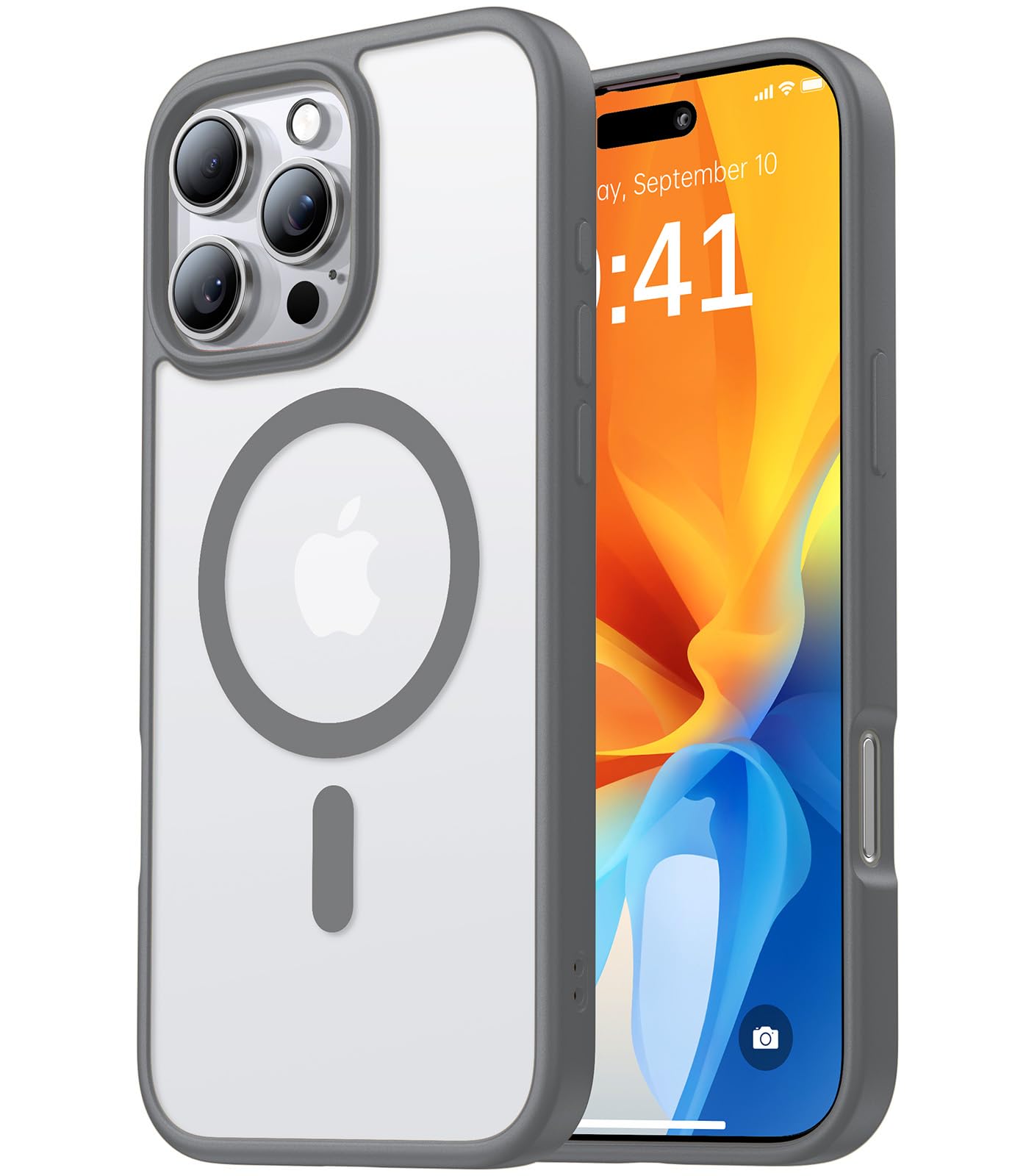Magnetic for iPhone 17 Case, [Anti-Slip] [Military-Grade Drop Protection] [Camera Protection] Skin-Friendly Slim Translucent Shockproof Protective for iPhone 17 Phone Case, Crystal Clear