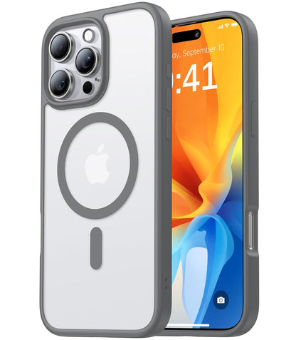 Magnetic for iPhone 17 Case, [Anti-Slip] [Military-Grade Drop Protection] [Camera Protection] Skin-Friendly Slim Translucent Shockproof Protective for iPhone 17 Phone Case, Crystal Clear