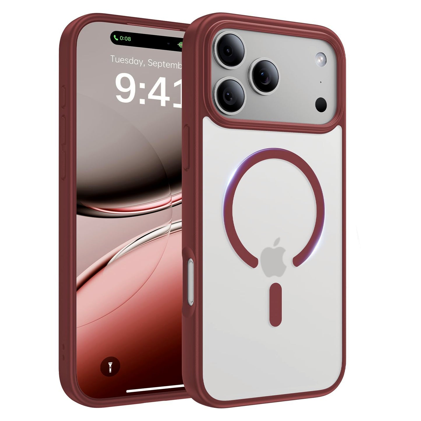 Magnetic for iPhone 17 Case, [Anti-Slip] [Military-Grade Drop Protection] [Camera Protection] Skin-Friendly Slim Translucent Shockproof Protective for iPhone 17 Phone Case, Crystal Clear