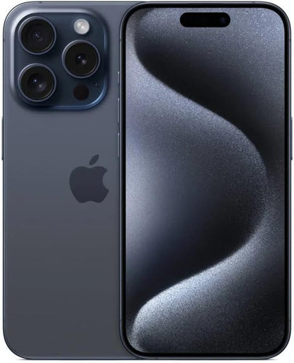 Apple iPhone 15 Pro, 128GB, Blue Titanium - T-Mobile (Renewed)