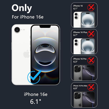 Battery Case for iPhone 16e, Upgraded 10000mAh Pack Rechargeable Charger Case with Wireless Charging Compatible for iPhone 16e (6.1 inch) External Battery Charging Cover(Black)