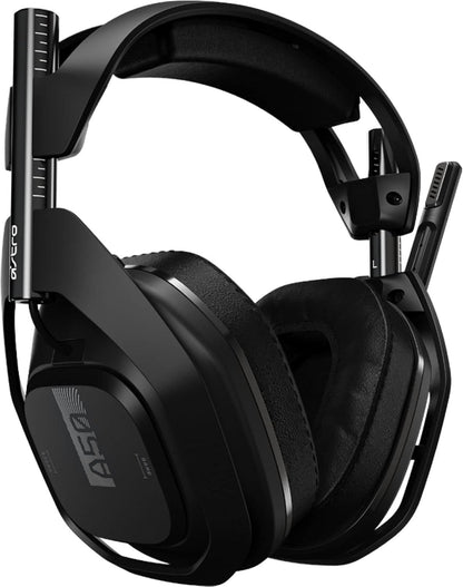 ASTRO Gaming A50 Wireless Headset with Base Station Gen 4, USB Radio Frequency, Unidirectional Microphone Headphones, Compatible with PS4, PS5, PC Windows, Mac, Black (Renewed)