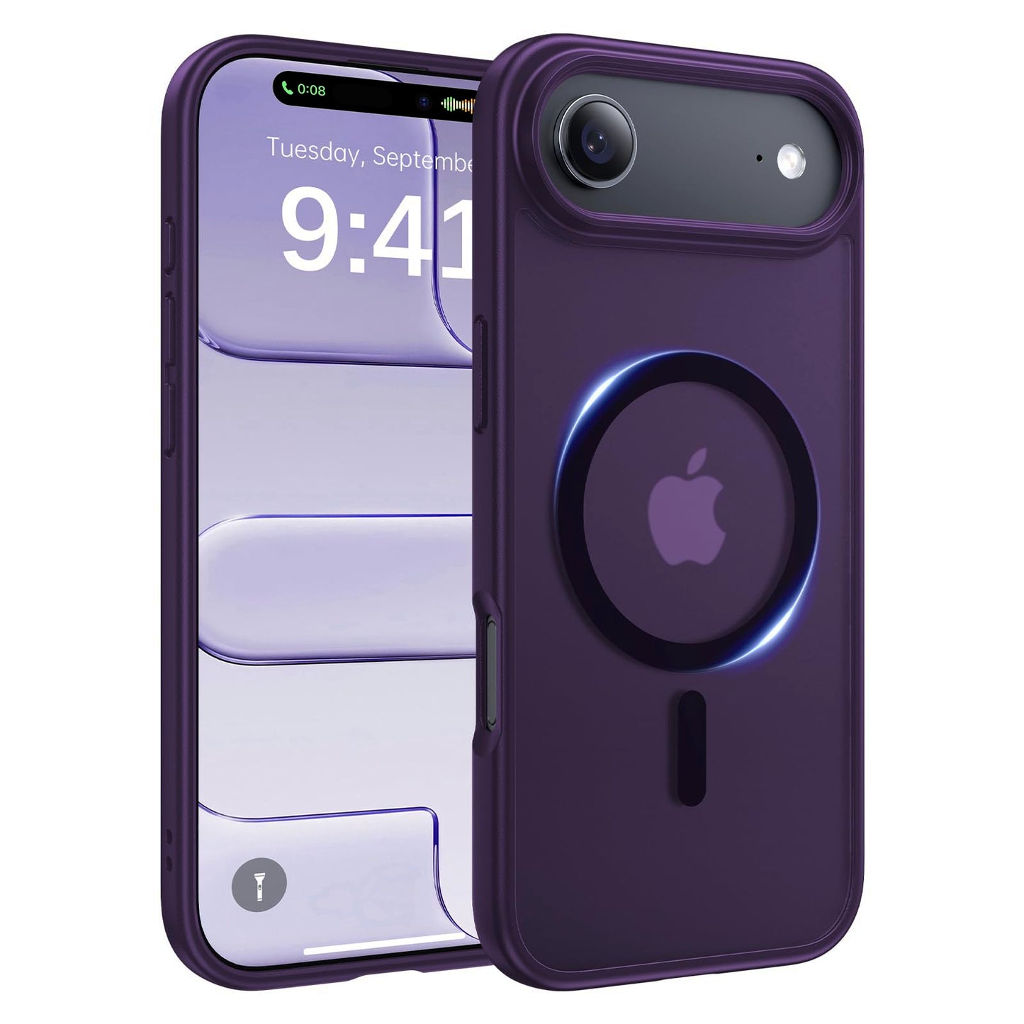 Magnetic for iPhone 17 Case, [Anti-Slip] [Military-Grade Drop Protection] [Camera Protection] Skin-Friendly Slim Translucent Shockproof Protective for iPhone 17 Phone Case, Crystal Clear