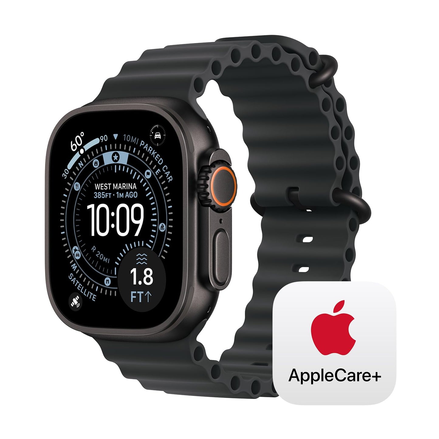 Apple Watch Ultra 3 [GPS + Cellular 49mm] Running & Multisport Smartwatch w/Rugged Titanium Case w/Black/Charcoal Trail Loop - M/L. Satellite Communications, Advanced Health & Fitness Tracking